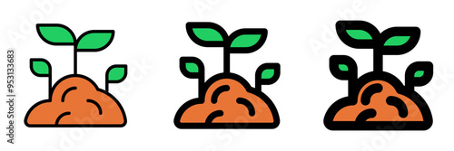 Editable seedling, plant, growing seed vector icon. Gardening, landscaping, horticulture. Part of a big icon set family. Perfect for web and app interfaces, presentations, infographics, etc
