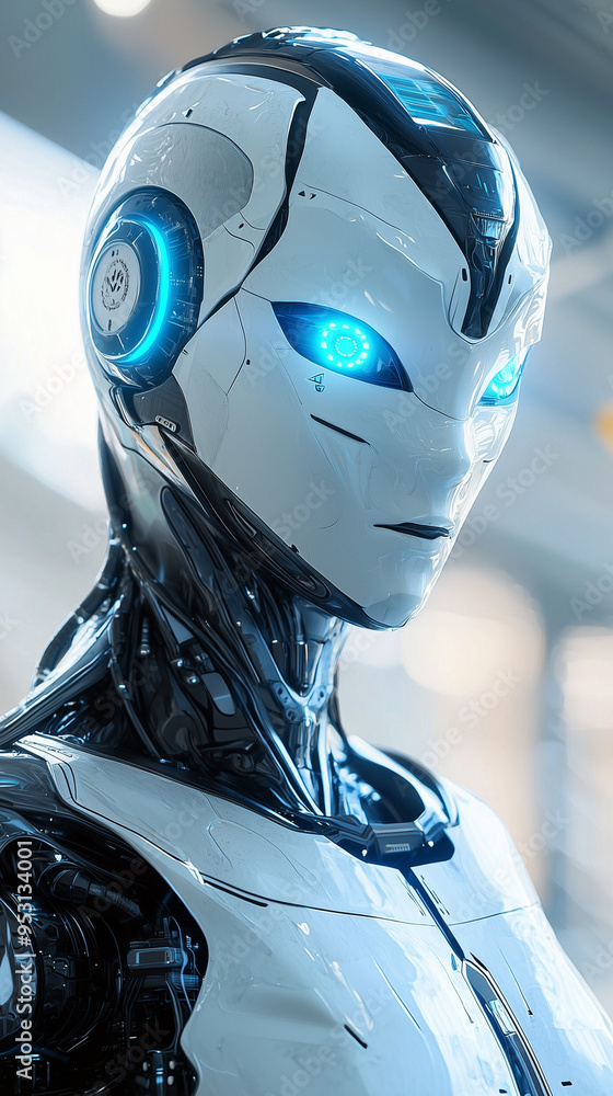 Futuristic Robot Companion, robot, futuristic, metallic, technology, ai, glowing, high-tech, companion, sleek, advanced, design Futuristic Robot Companion, robot, futuristic, metallic, technology, ai, glowing, high-tech, companion, sleek, advanced, design