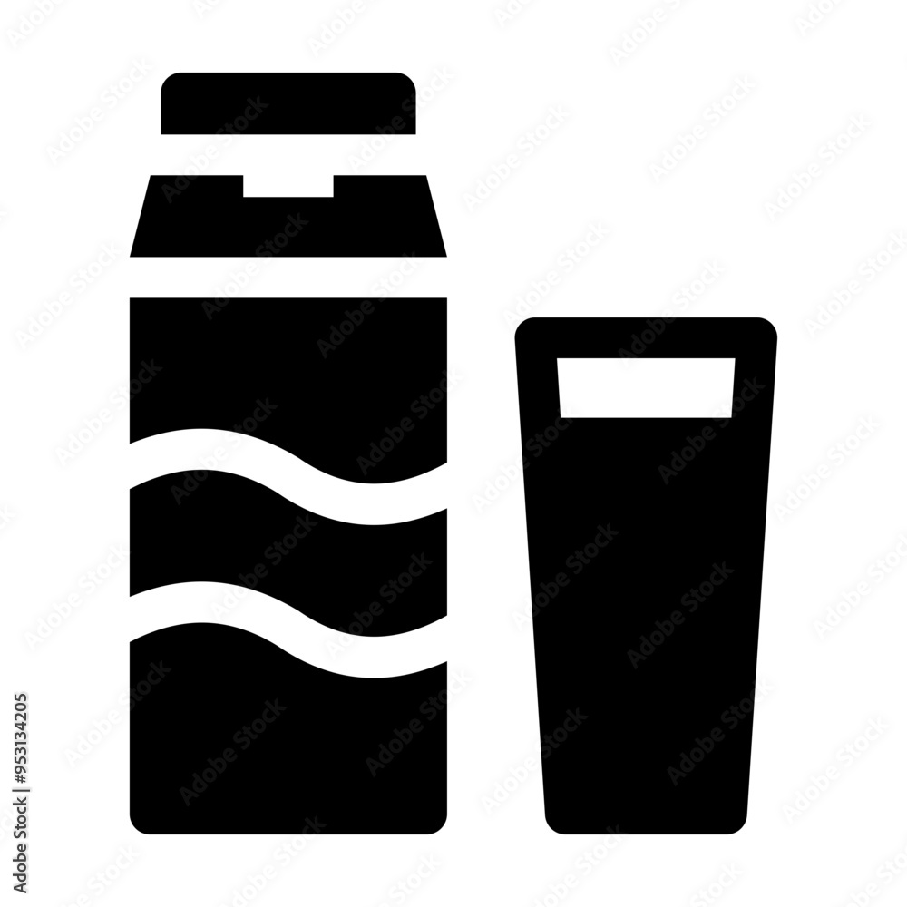 Milk Glyph Icon Vector Milk Glyph Icon Vector
