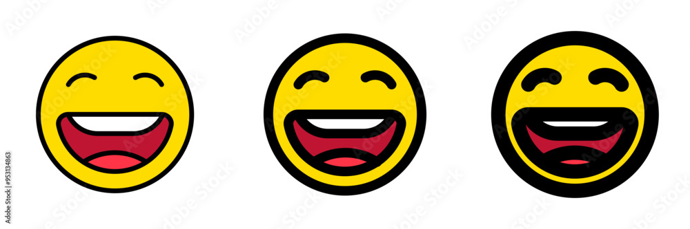 Editable happy smile expression emoticon vector icon. Part of a big icon set family. Part of a big icon set family. Perfect for web and app interfaces, presentations, infographics, etc Editable happy smile expression emoticon vector icon. Part of a big icon set family. Part of a big icon set family. Perfect for web and app interfaces, presentations, infographics, etc