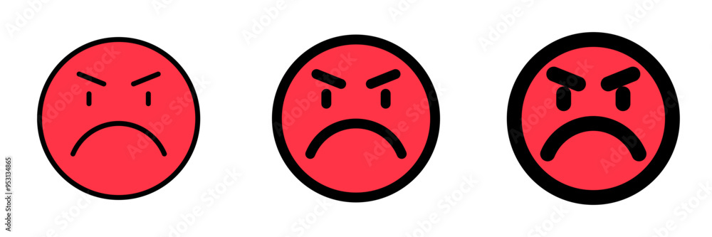 Editable upset, angry, mad expression emoticon vector icon. Part of a big icon set family. Part of a big icon set family. Perfect for web and app interfaces, presentations, infographics, etc Editable upset, angry, mad expression emoticon vector icon. Part of a big icon set family. Part of a big icon set family. Perfect for web and app interfaces, presentations, infographics, etc