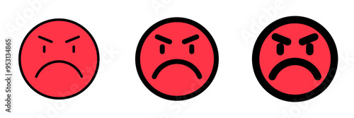Editable upset, angry, mad expression emoticon vector icon. Part of a big icon set family. Part of a big icon set family. Perfect for web and app interfaces, presentations, infographics, etc