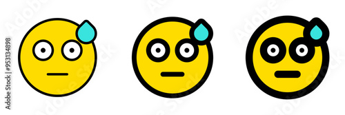 Editable confused, shocked, surprised emoticon vector icon. Part of a big icon set family. Part of a big icon set family. Perfect for web and app interfaces, presentations, infographics, etc