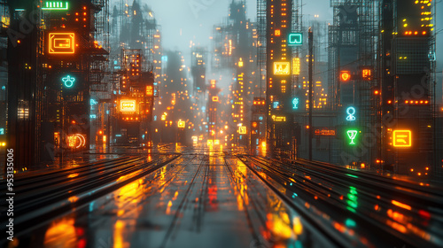 Neon Metropolis: The Digital Pulse of a Future City