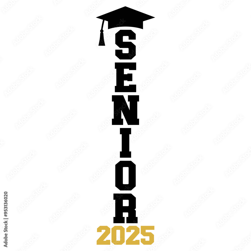 Senior 2025 Design, Graduation T-Shirt Design, Senior 2025 Illustration Senior 2025 Design, Graduation T-Shirt Design, Senior 2025 Illustration