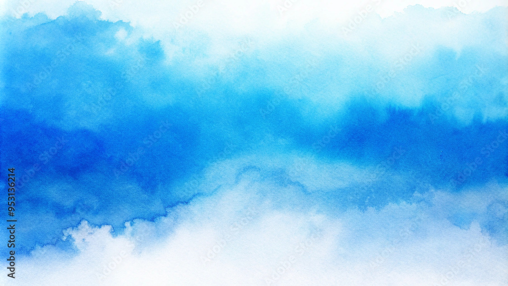 Blue Watercolor Background, Soft and Artistic Design Blue Watercolor Background, Soft and Artistic Design