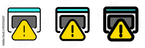 Editable website alert, warning vector icon. Part of a big icon set family. Perfect for web and app interfaces, presentations, infographics, etc