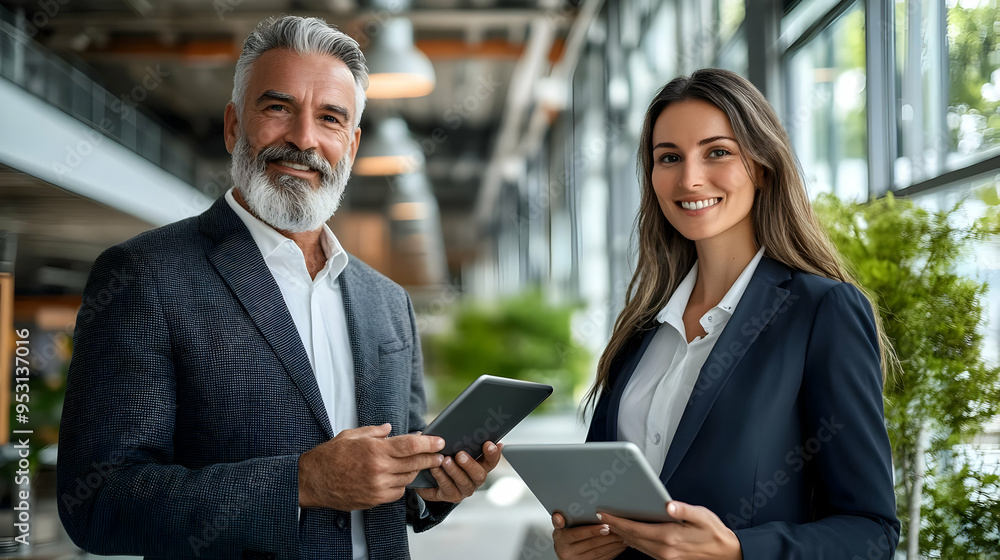 Business Professionals Working Together in Modern Office Environment Business Professionals Working Together in Modern Office Environment