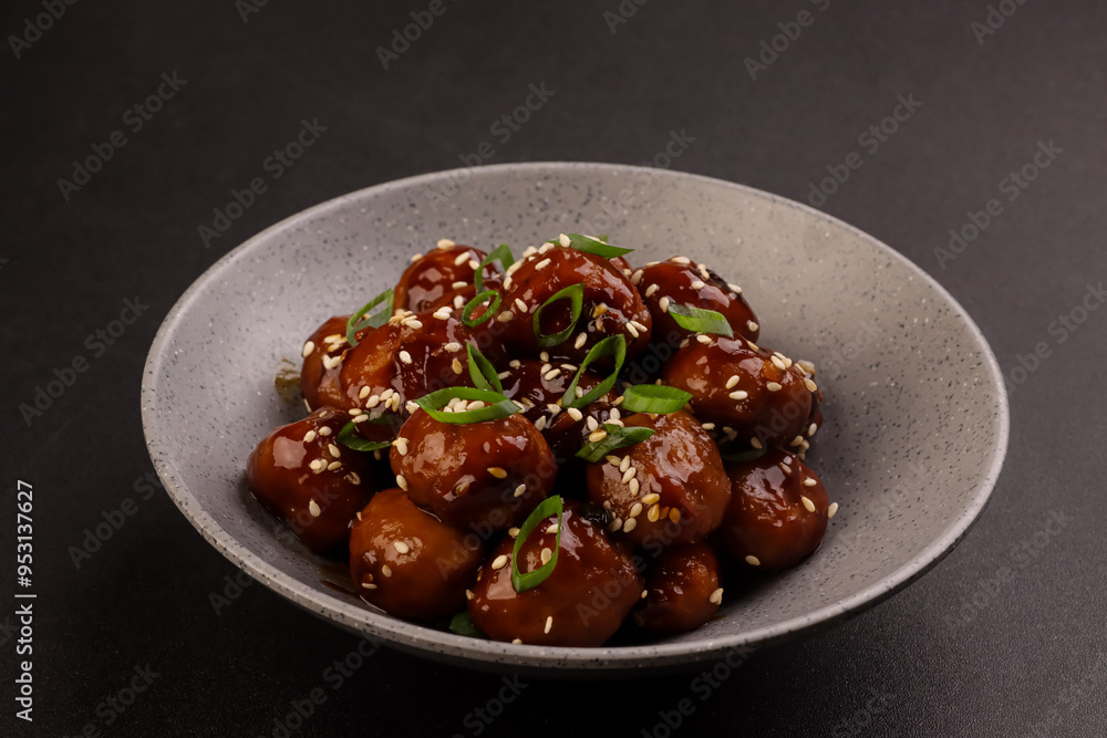 Mongolian Glazed Meatballs with Mongolian Sauce. Mongolian Glazed Meatballs with Mongolian Sauce.