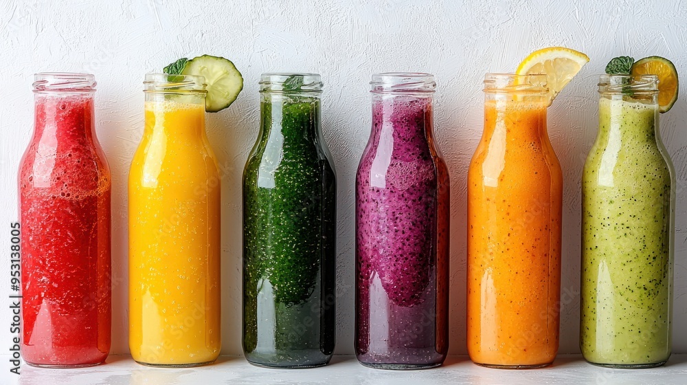 Vibrant Probiotic Kefir Smoothies in Bottles for Health and Wellness Vibrant Probiotic Kefir Smoothies in Bottles for Health and Wellness
