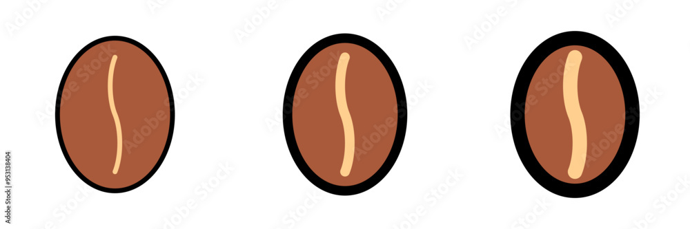 Obraz premium Editable coffee bean vector icon. Cafe, coffee shop, restaurant, drink, beverages. Part of a big icon set family. Perfect for web and app interfaces, presentations, infographics, etc
