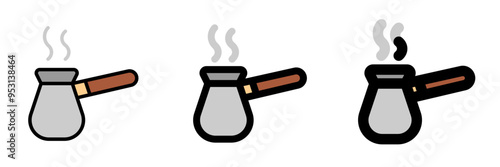 Editable ibrik, turkish coffee pot vector icon. Cafe, coffee shop, restaurant, drink, beverages. Part of a big icon set family. Perfect for web and app interfaces, presentations, infographics, etc