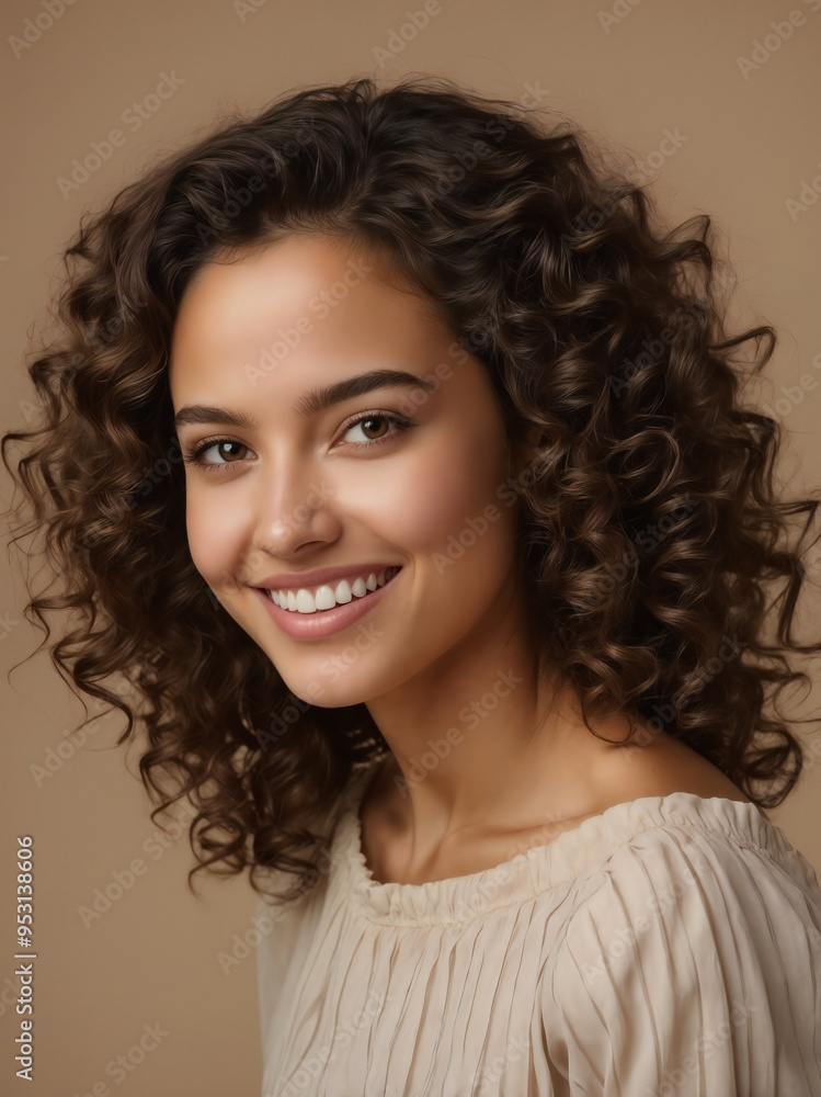 Beautiful woman in profile with long and shiny wavy hair . Beauty model girl with simple hairstyle . Jewelry, Beauty, makeup and cosmetics . Beautiful woman in profile with long and shiny wavy hair . Beauty model girl with simple hairstyle . Jewelry, Beauty, makeup and cosmetics .