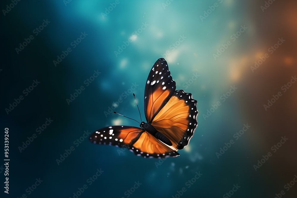 Fototapeta premium butterfly on a flower