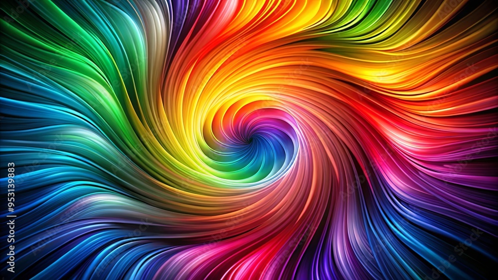 Colorful swirl design with multiple vibrant centers on a black background Colorful swirl design with multiple vibrant centers on a black background