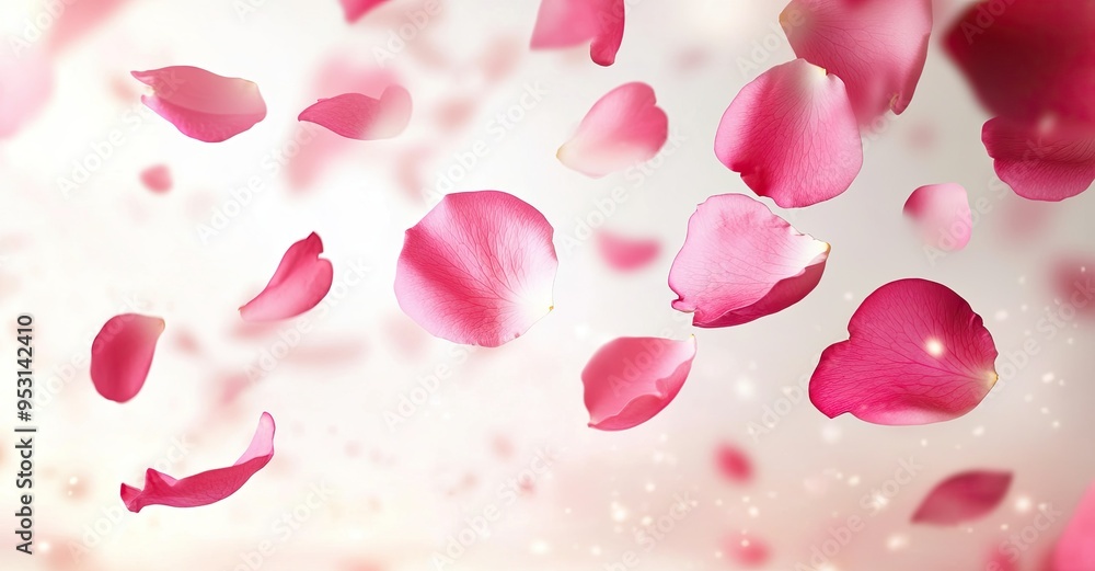 Rose petals on a white background. Rose petals on a white background.