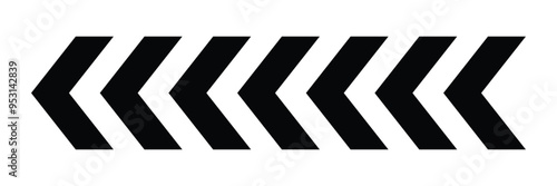 Arrow chevron symbol .Arrows symbols set. Blend effect. Vector isolated on white background.