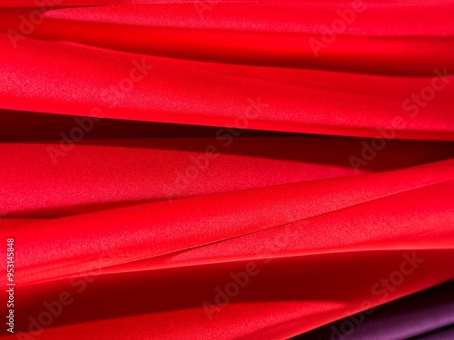 Red silk textile fabric drapery background