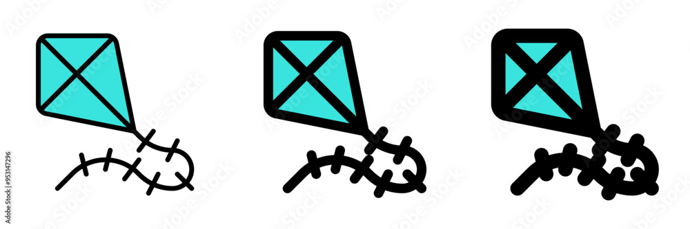 Editable flying kite vector icon. Part of a big icon set family. Perfect for web and app interfaces, presentations, infographics, etc Editable flying kite vector icon. Part of a big icon set family. Perfect for web and app interfaces, presentations, infographics, etc
