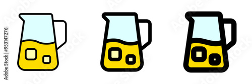 Editable lemonade jug, juice carafe vector icon. Part of a big icon set family. Perfect for web and app interfaces, presentations, infographics, etc