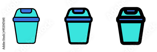 Editable trash bin vector icon. Part of a big icon set family. Perfect for web and app interfaces, presentations, infographics, etc