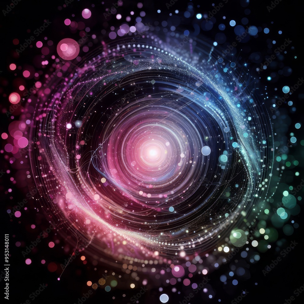 a black background with light pink, purple, blue and green lights Generative AI
a black background with light pink, purple, blue and green lights Generative AI