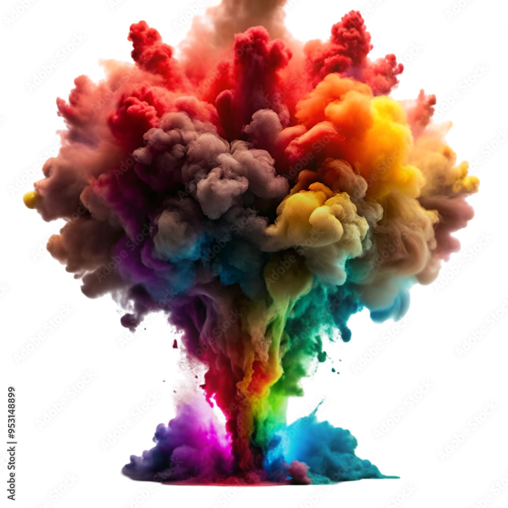 Colorful smoke explosion transparent background Colorful smoke explosion transparent background