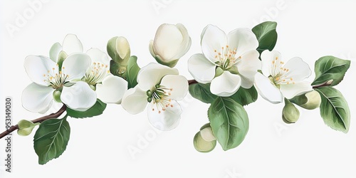 Delicate White Blossoms:  A...