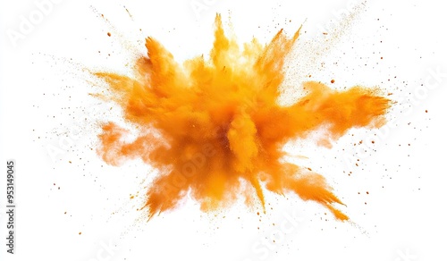 An explosion of orange powder.