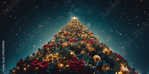 Christmas Tree Glowing in t...
