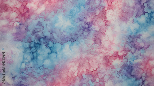 Abstract tie dye pattern background with red, purple and blue colors theme.