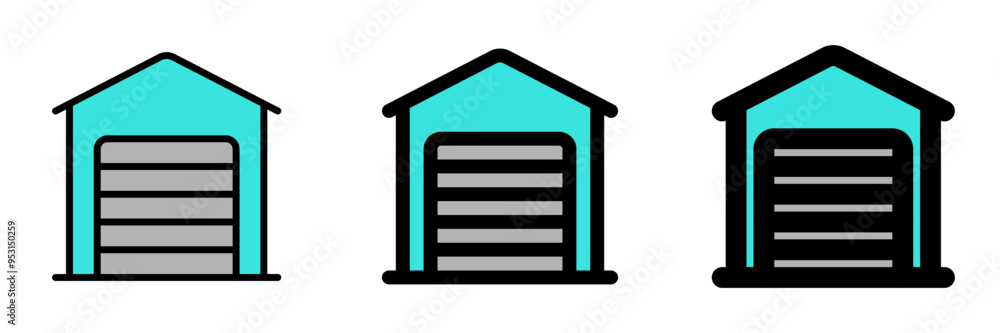 Editable garage, warehouse vector icon. Part of a big icon set family. Perfect for web and app interfaces, presentations, infographics, etc Editable garage, warehouse vector icon. Part of a big icon set family. Perfect for web and app interfaces, presentations, infographics, etc