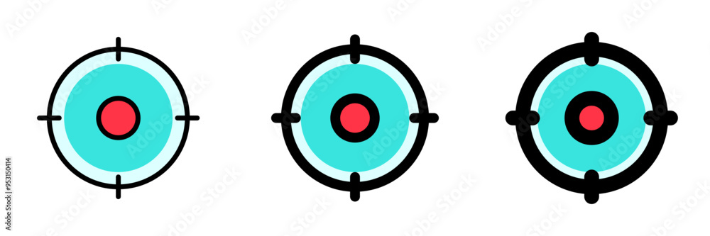 Editable destination, target, focus vector icon. Map, location, navigation. Part of a big icon set family. Perfect for web and app interfaces, presentations, infographics, etc