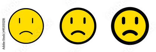 Editable frowning, sad, disappointed face vector icon. Part of a big icon set family. Perfect for web and app interfaces, presentations, infographics, etc