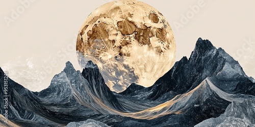 Golden Moon Over Majestic P...