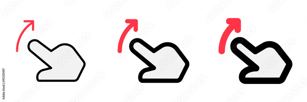 Editable one finger slide right vector icon. Part of a big icon set family. Perfect for web and app interfaces, presentations, infographics, etc Editable one finger slide right vector icon. Part of a big icon set family. Perfect for web and app interfaces, presentations, infographics, etc