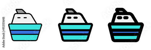 Editable cruise ship vector icon. Vehicles, transportation, travel. Part of a big icon set family. Perfect for web and app interfaces, presentations, infographics, etc