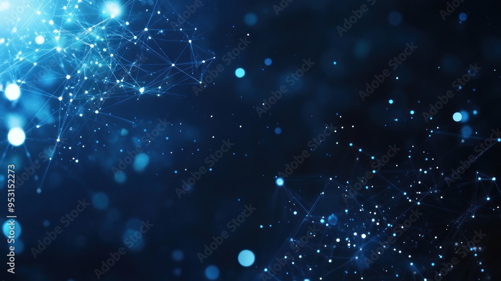 Fototapeta premium Abstract Blue Network Background