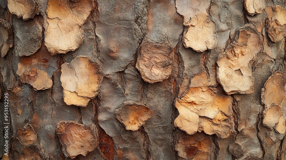 Wallpaper texture of the Pine bark surface. Wallpaper texture of the Pine bark surface.