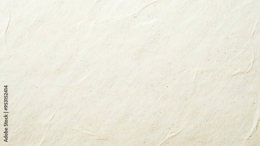 Obraz premium Creamy White Paper Texture: A close-up of textured, off-white paper with subtle crinkles and a smooth, creamy finish. Perfect for adding an elegant and minimalist touch to your designs. 