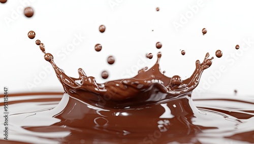 Chocolate on the white background of chocolate.