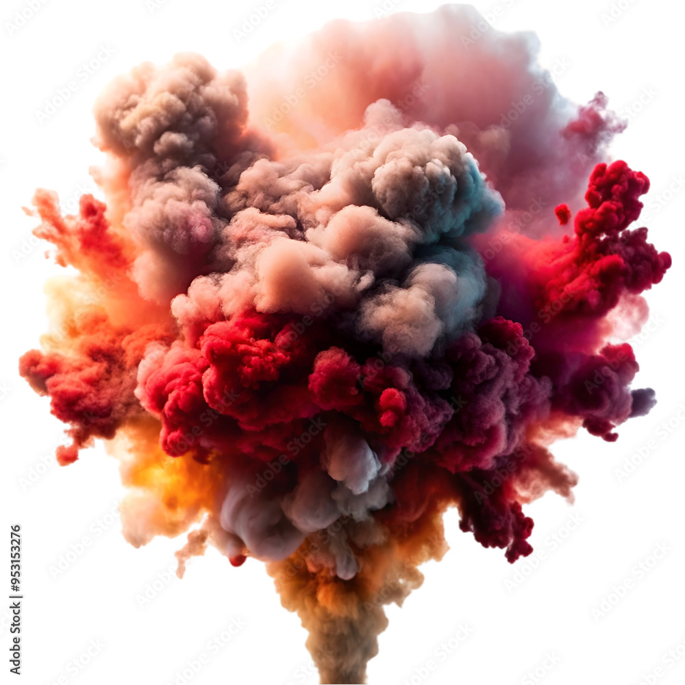 Colorful smoke explosion transparent background Colorful smoke explosion transparent background