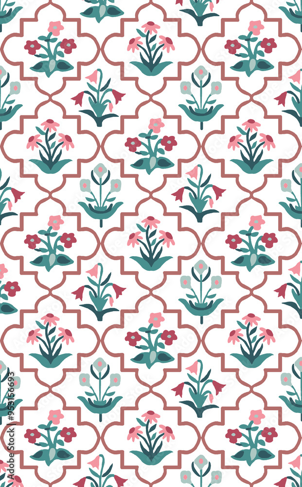 Fototapeta premium Carpet modern Pattern with texture and trending colors 