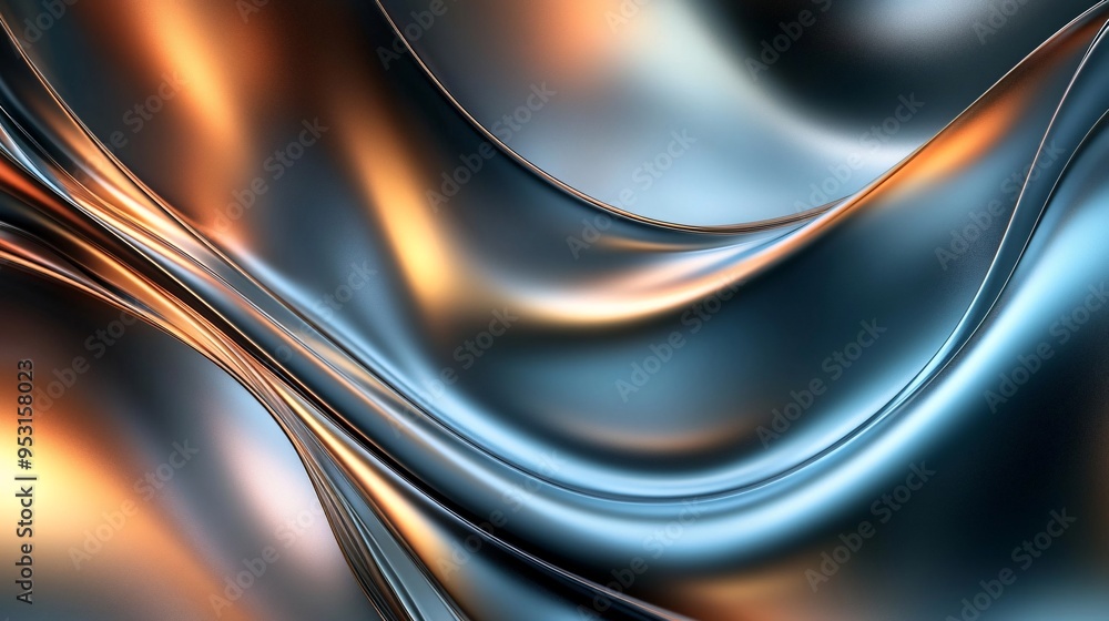 An abstract background featuring a blend of metallic textures and gradient colors, offering a luxurious and sleek design An abstract background featuring a blend of metallic textures and gradient colors, offering a luxurious and sleek design