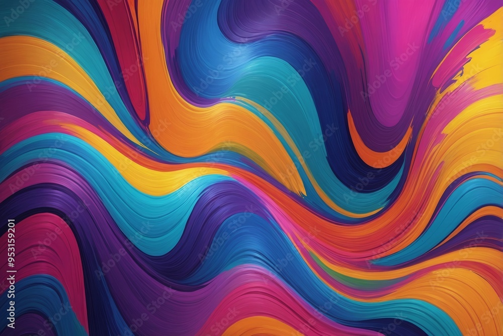 Dynamic abstract colorful swirls and waves digital art Dynamic abstract colorful swirls and waves digital art