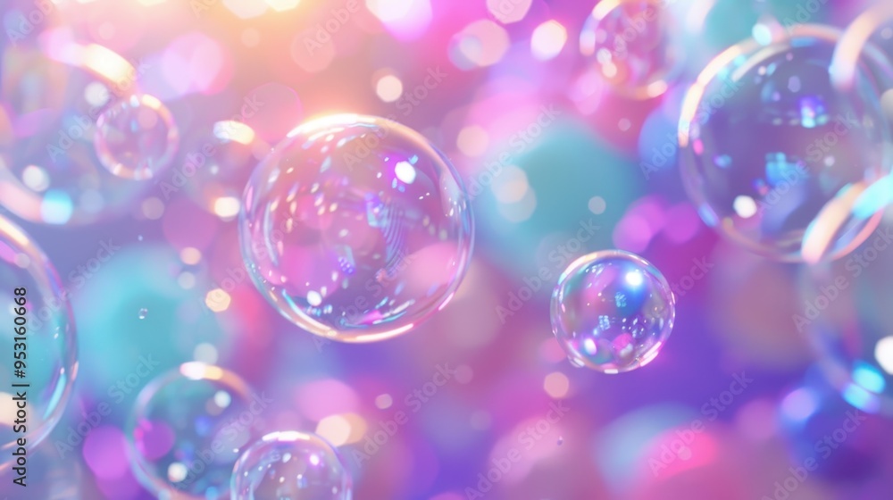 Vibrant Soap Bubbles in Space, a dazzling display of multi-colored bubbles floating gracefully against a cosmic backdrop, illuminated by radiant sunlight, creating a mesmerizing 3D digital scene Vibrant Soap Bubbles in Space, a dazzling display of multi-colored bubbles floating gracefully against a cosmic backdrop, illuminated by radiant sunlight, creating a mesmerizing 3D digital scene