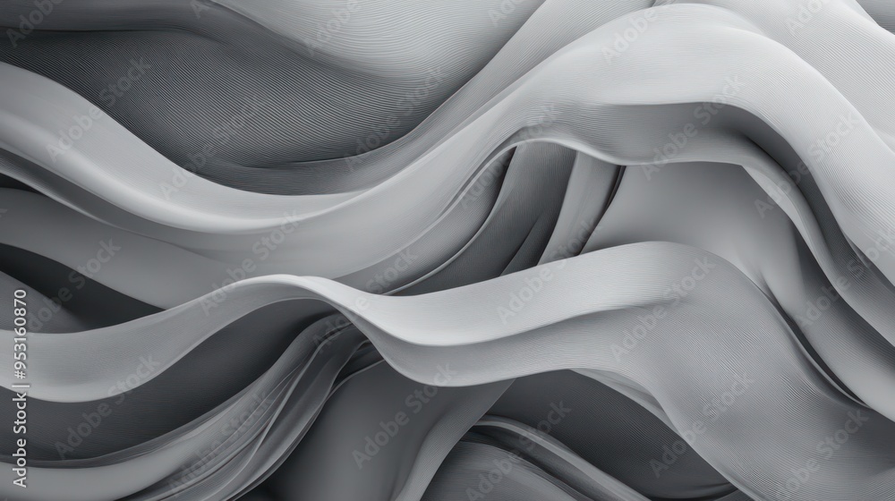 Obraz premium Abstract Gray Waves