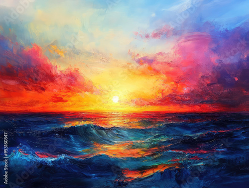 sunset over the sea