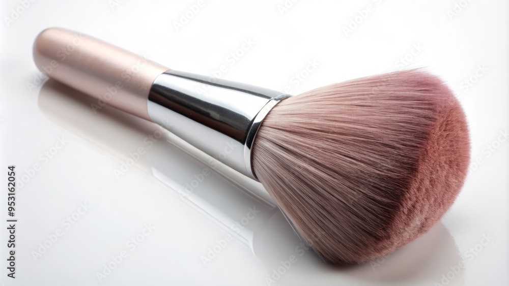 The blush brush is captured from a 45-degree angle, showcasing its ergonomic handle and the plush bristles that fan out in a gentle, sweeping motion. The blush brush is captured from a 45-degree angle, showcasing its ergonomic handle and the plush bristles that fan out in a gentle, sweeping motion.