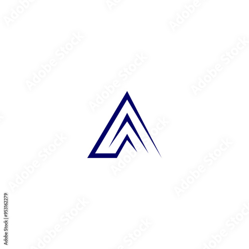 Letter A minimalist up logo. triangle corporate, branding, real estate.